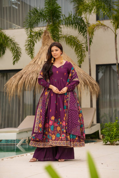 Amoria Muslin Anarkali Suit Set