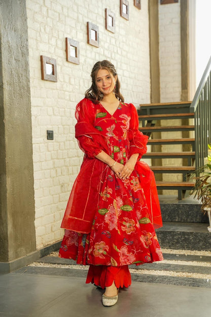 Grishma red suit set
