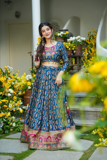 Raanya Blue Lehenga Choli Set