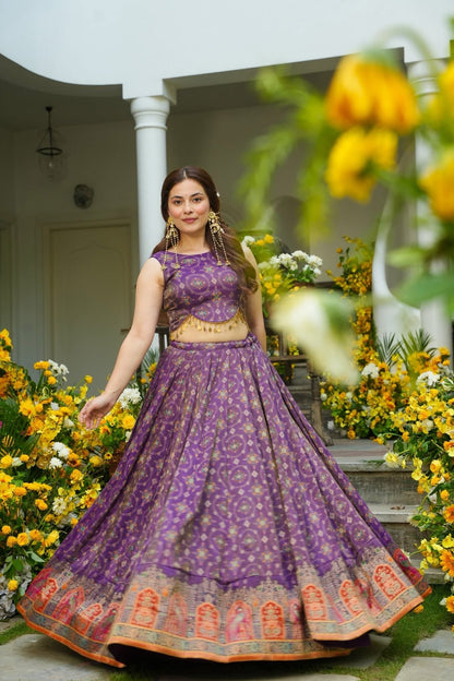 Freya Purple Festive Wear Lehenga Choli Set