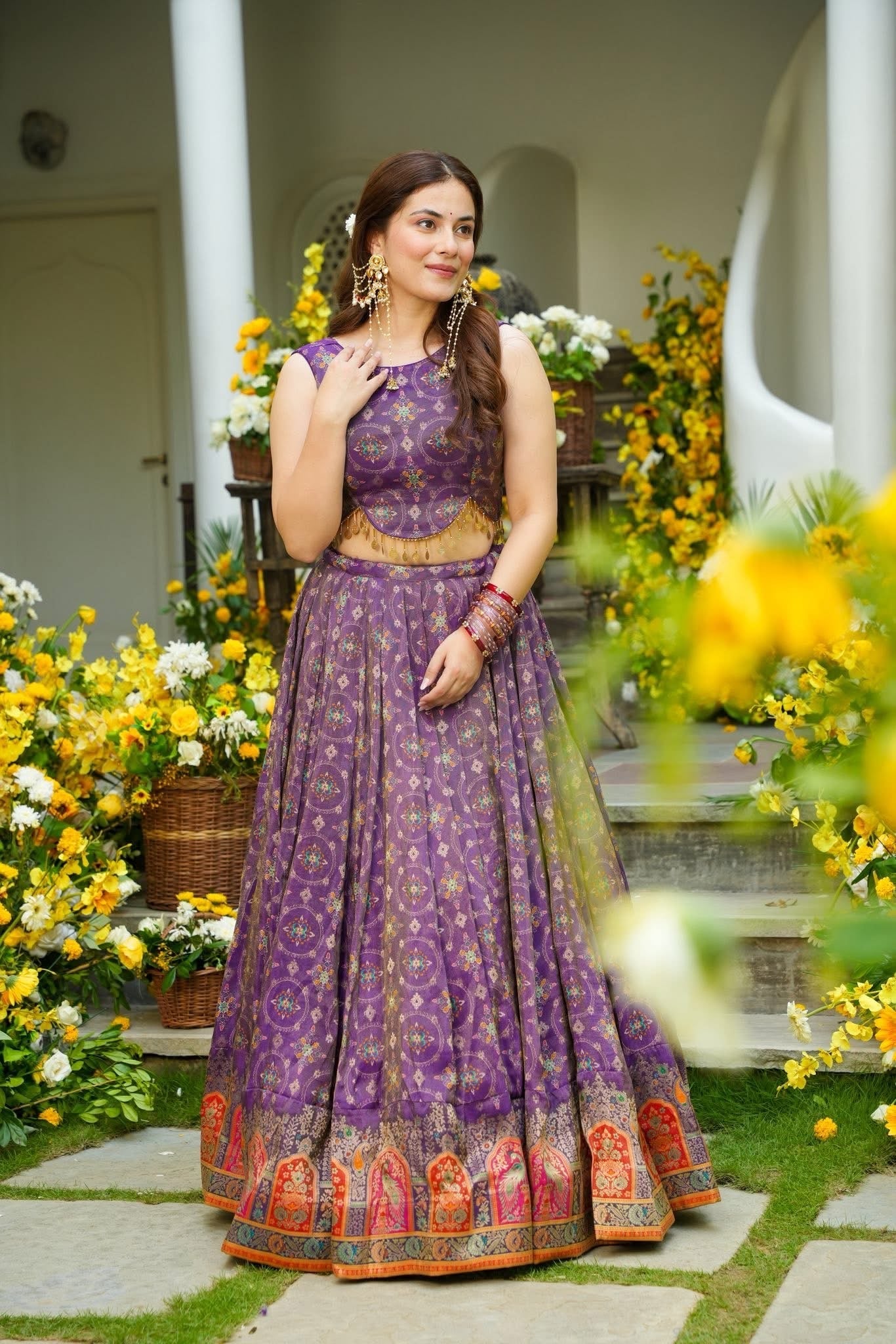 Freya Purple Festive Wear Lehenga Choli Set