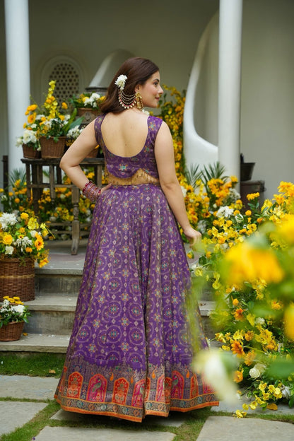 Freya Purple Festive Wear Lehenga Choli Set