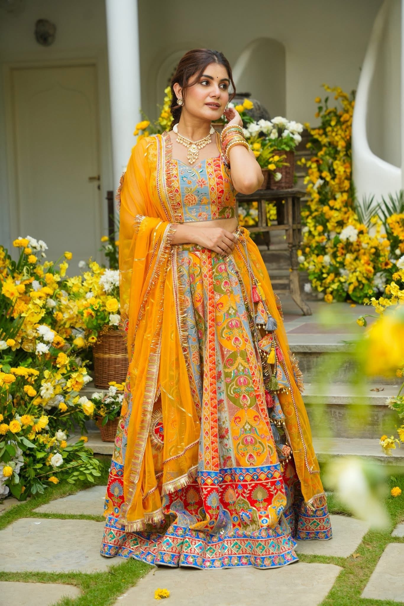 Mahjabeen Multicolour Lehenga Set