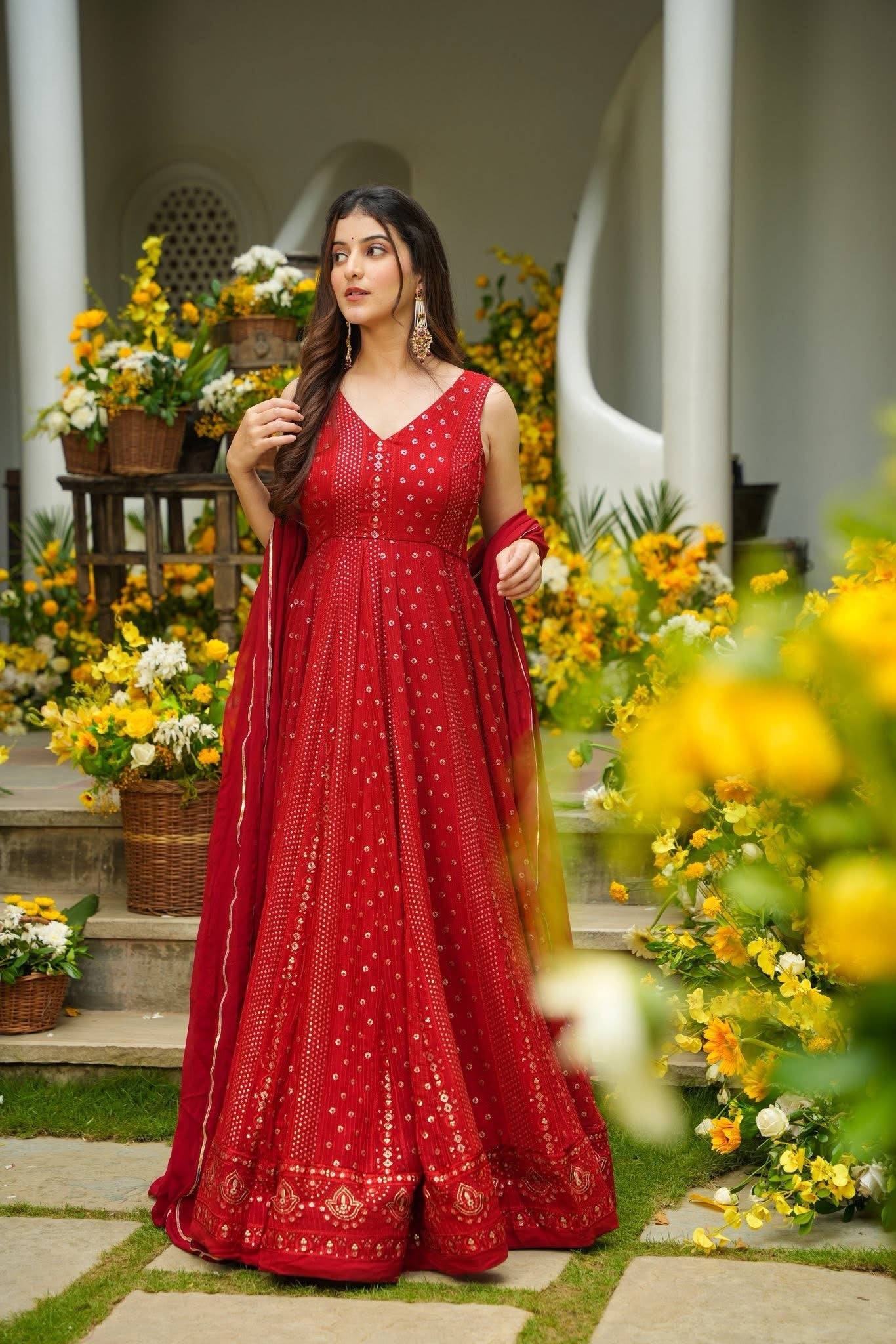 Bhargavi Georgette Festive Wear Maxi Set