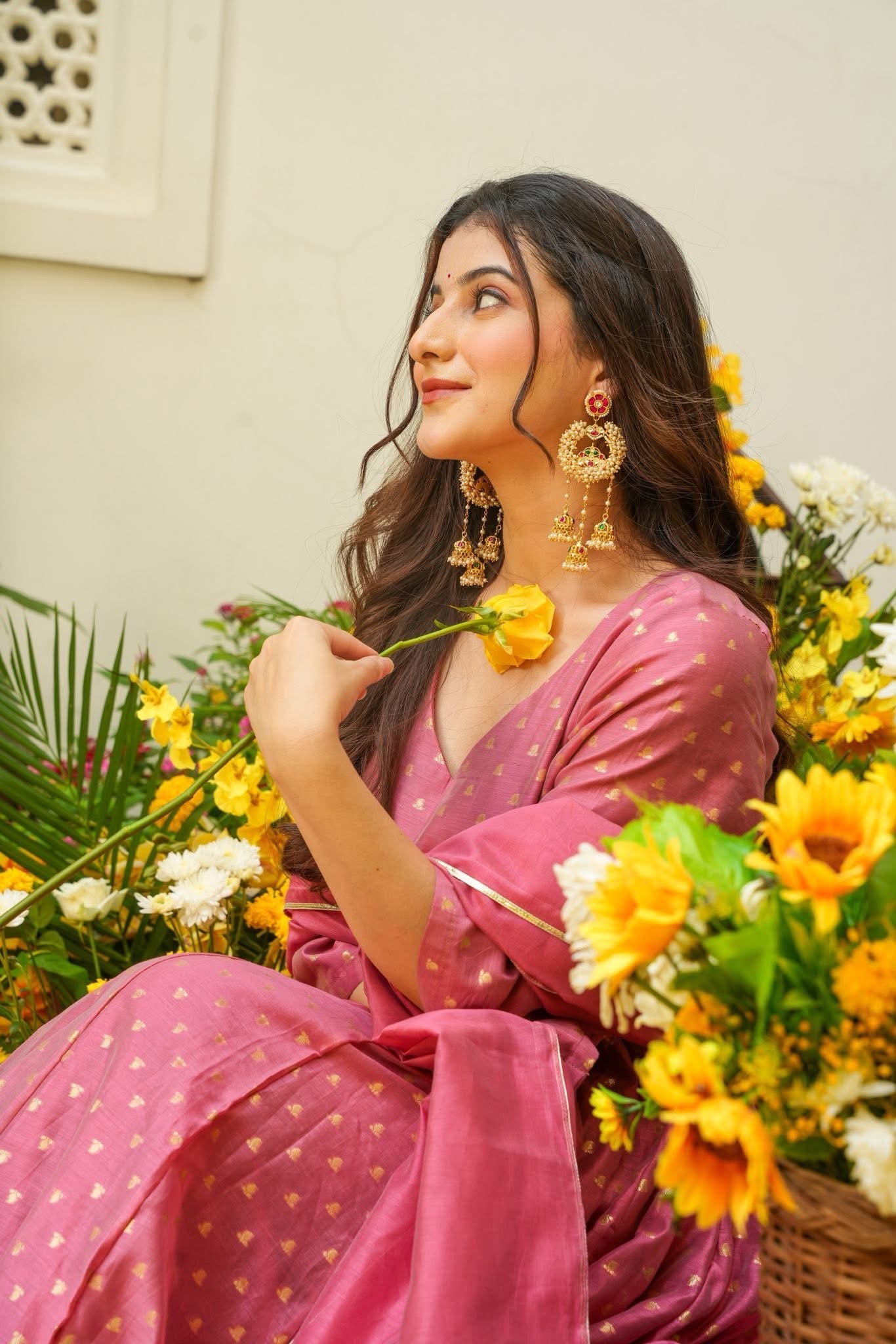 Marloween Chanderi Anarkali Suit Set