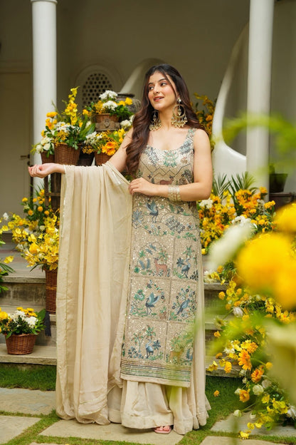 Silvered Mist Heavy Kurta Set