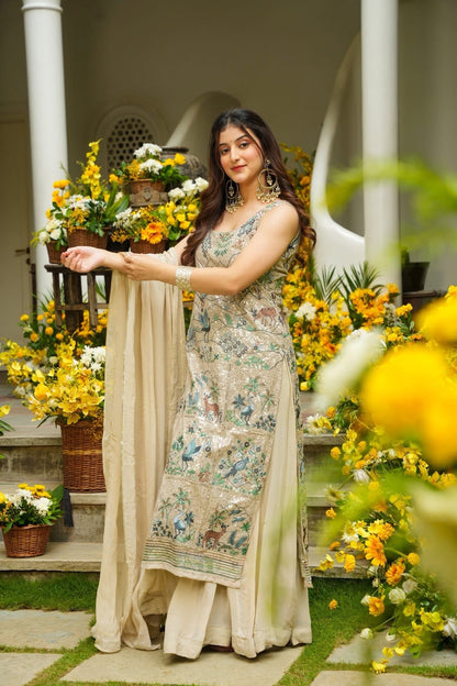 Silvered Mist Heavy Kurta Set