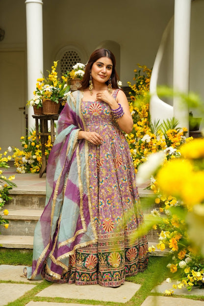 Shringaar Sheeshmahal Purple Weddng Maxi Set