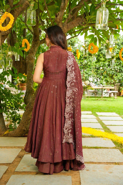 Gaurika Shimmer Crushed Tissue Suit Set