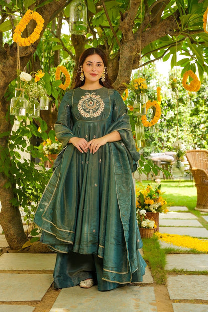 Ramora Flared Sleeves Anarkali Suit Set
