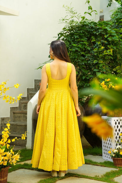 Fairy Yellow Cotton Kurta Set