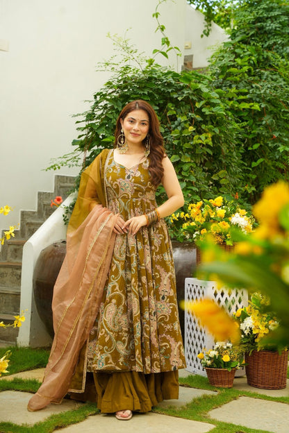 Tajwar Walnut Festive Suit Set