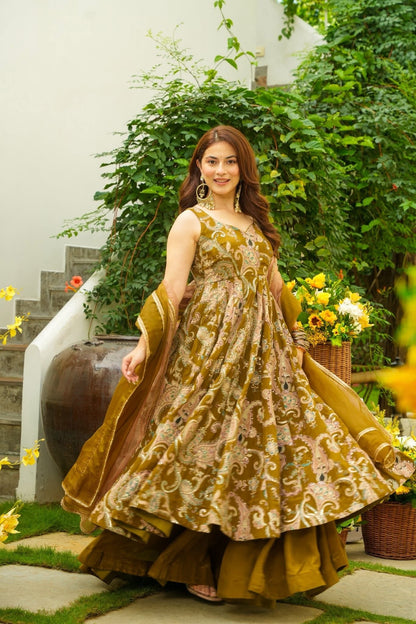 Tajwar Walnut Festive Suit Set