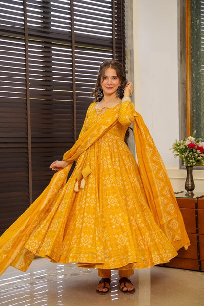 rutvi yellow suit set
