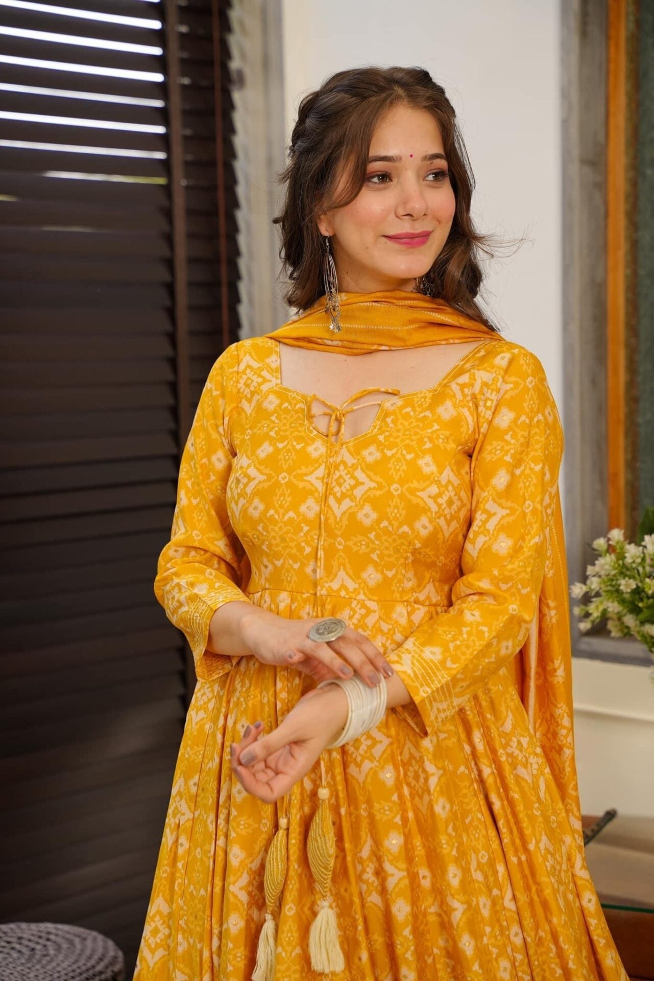 rutvi yellow suit set