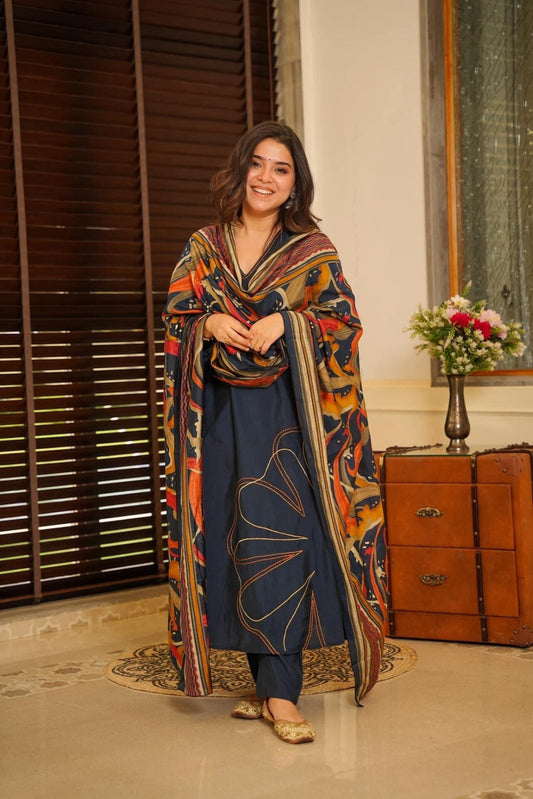 Dhayani blue kurta set