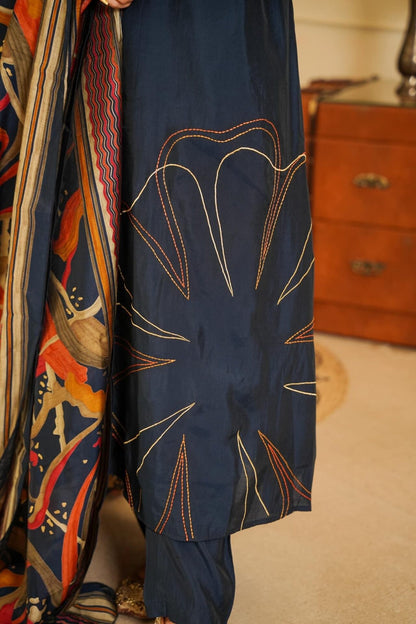 Dhayani blue kurta set