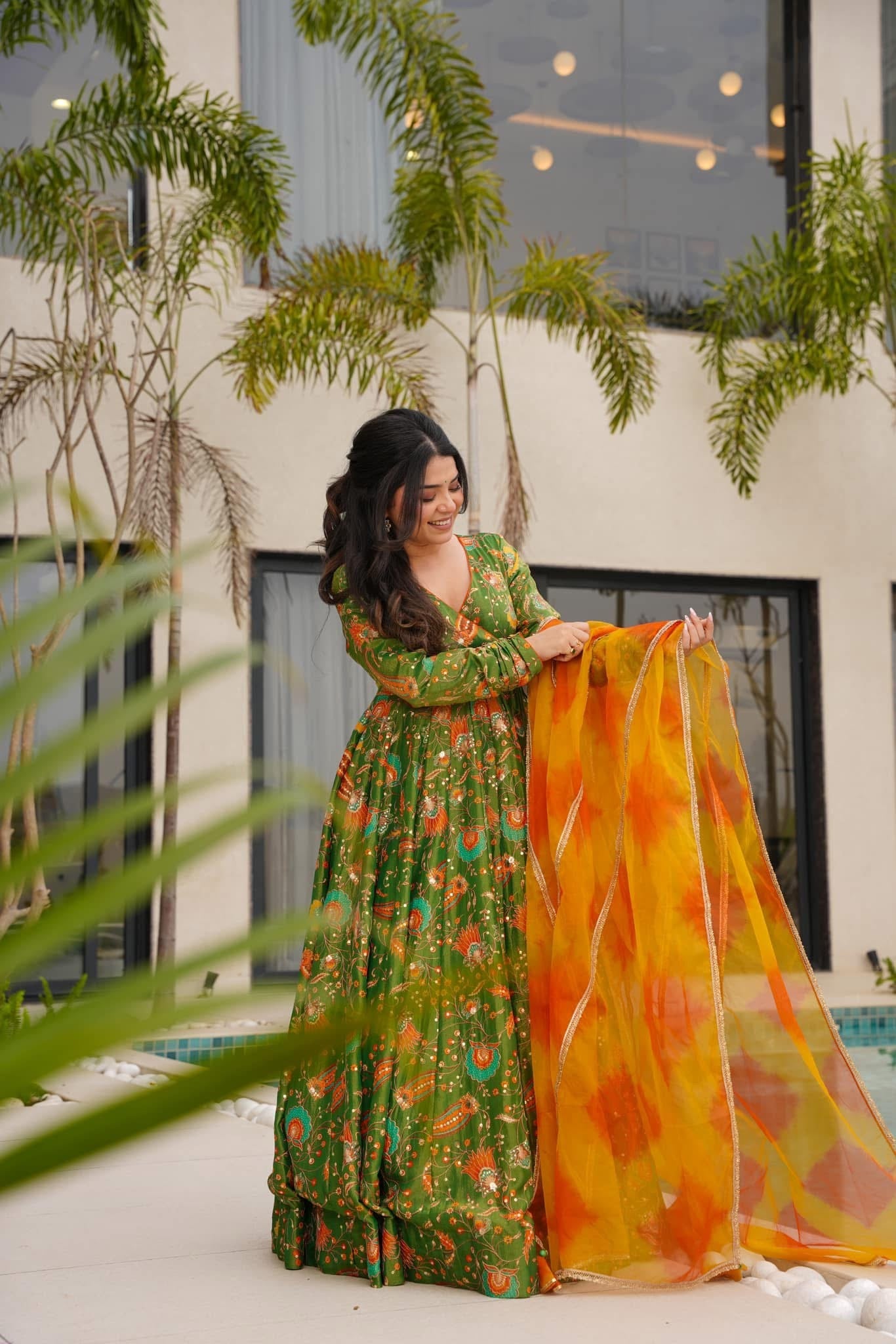 Afsana Green Maxi Suit Set