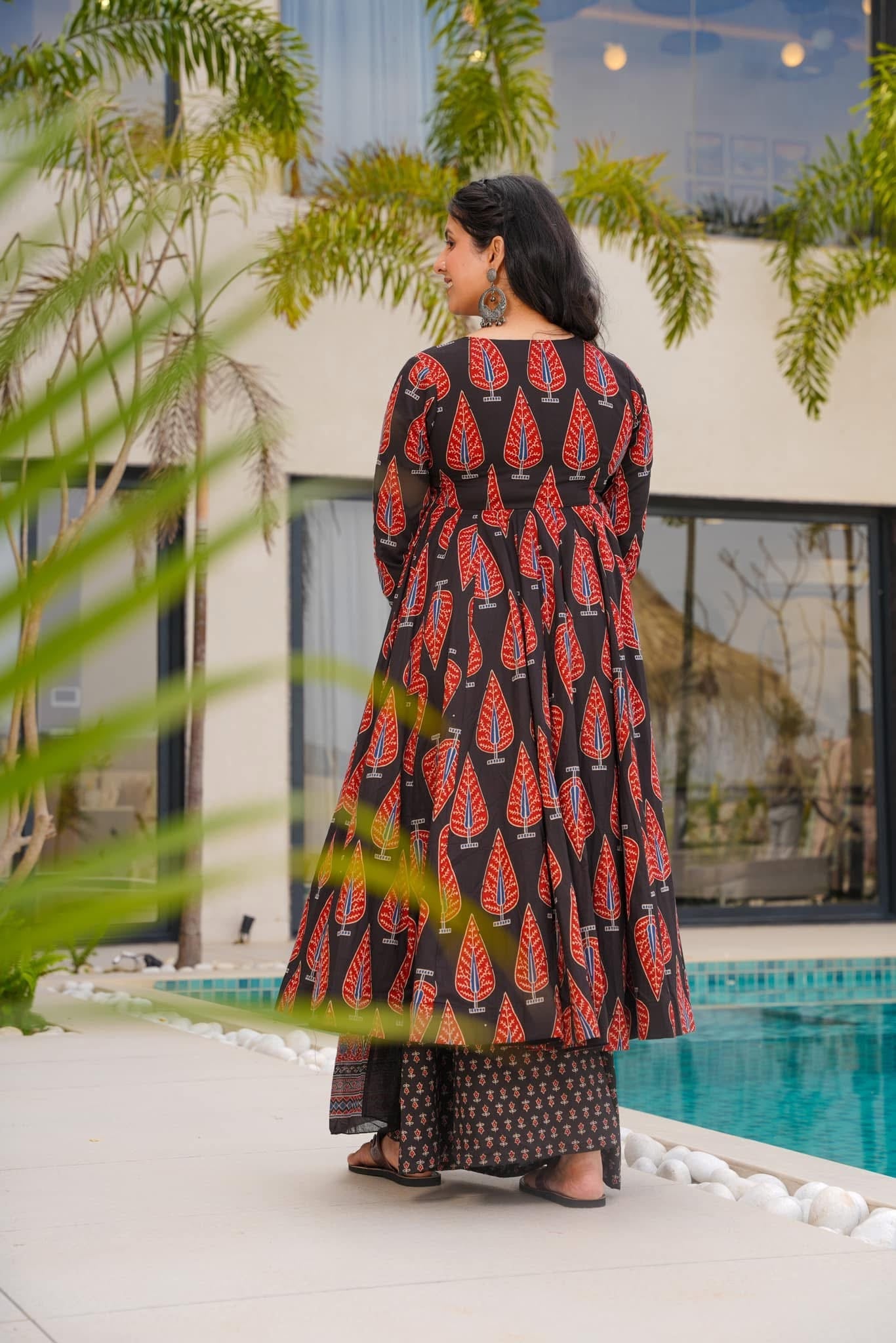 Raven Black Cotton Suit Set