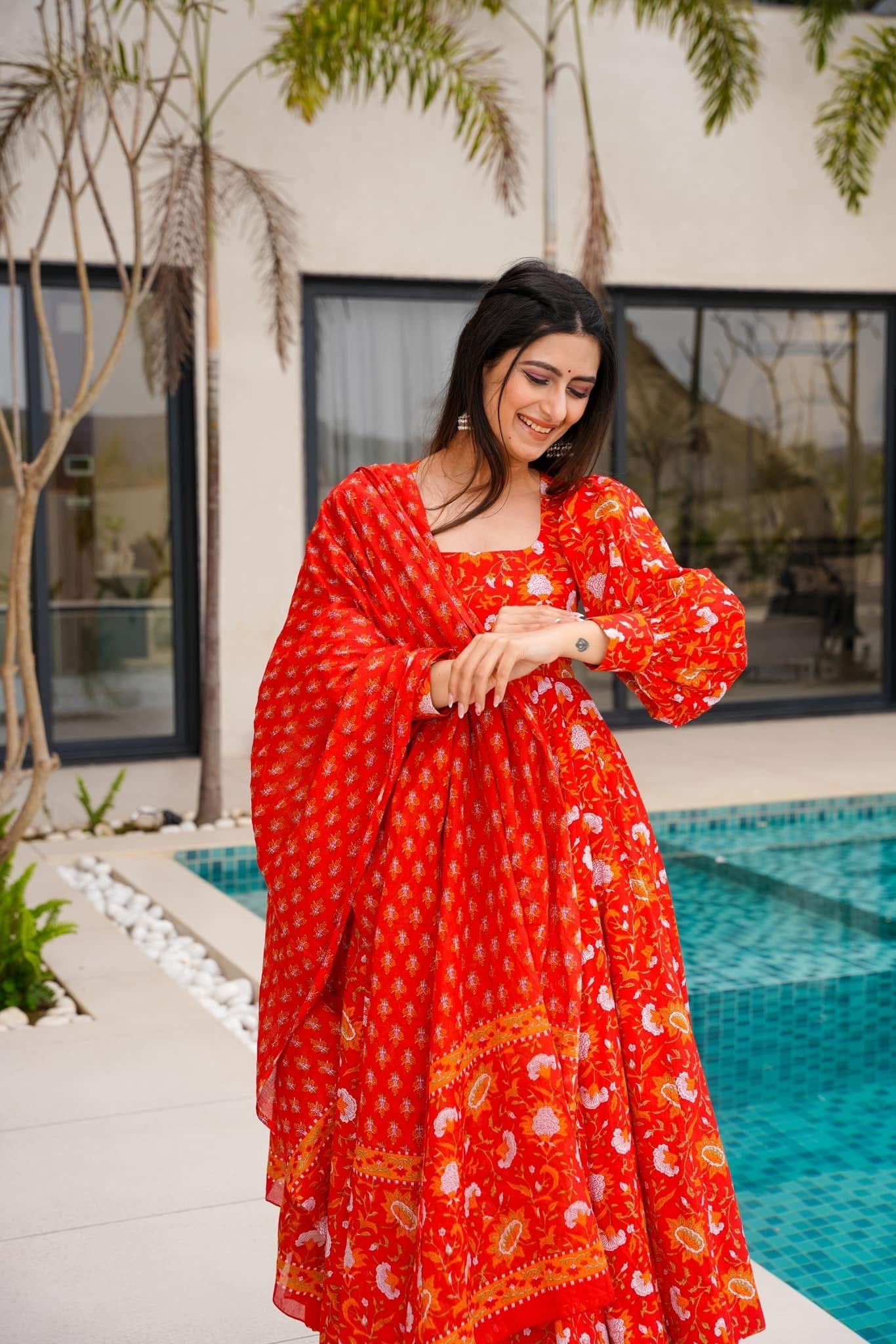 Autumn Radiance Orange Suit Set