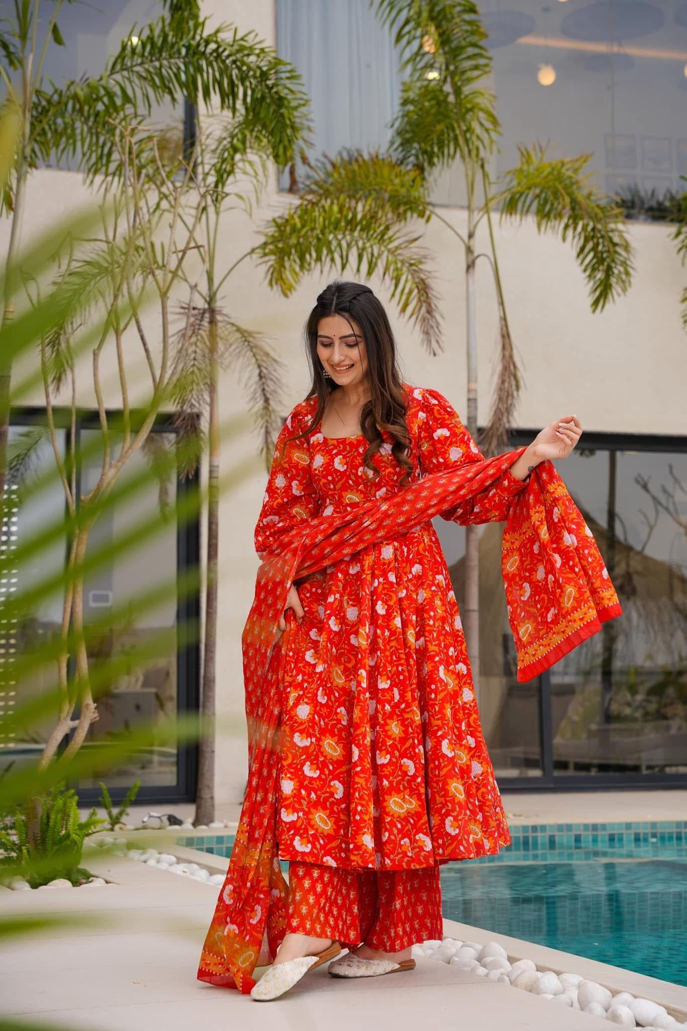 Autumn Radiance Orange Suit Set