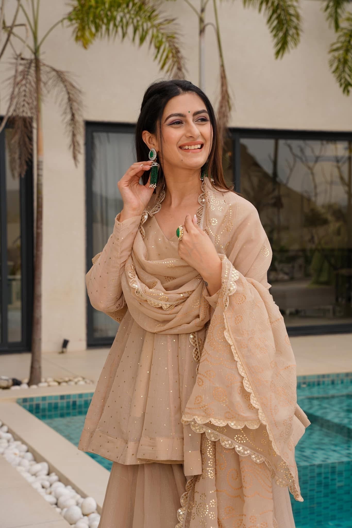 Golden Sand Elegant Kurta Set