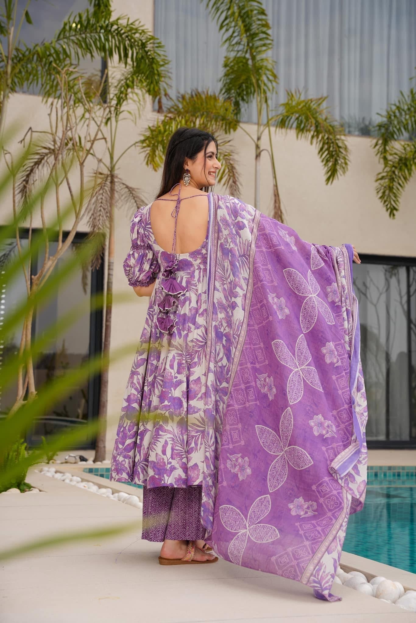 Lilac Whispers Cotton Suit Set