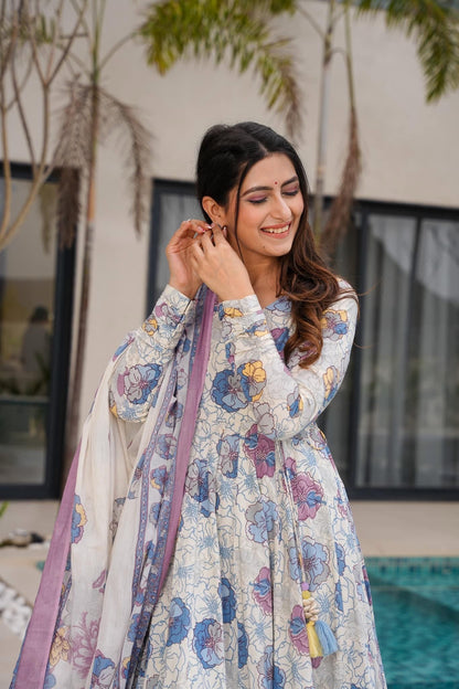 White Orchid Cotton Suit Set