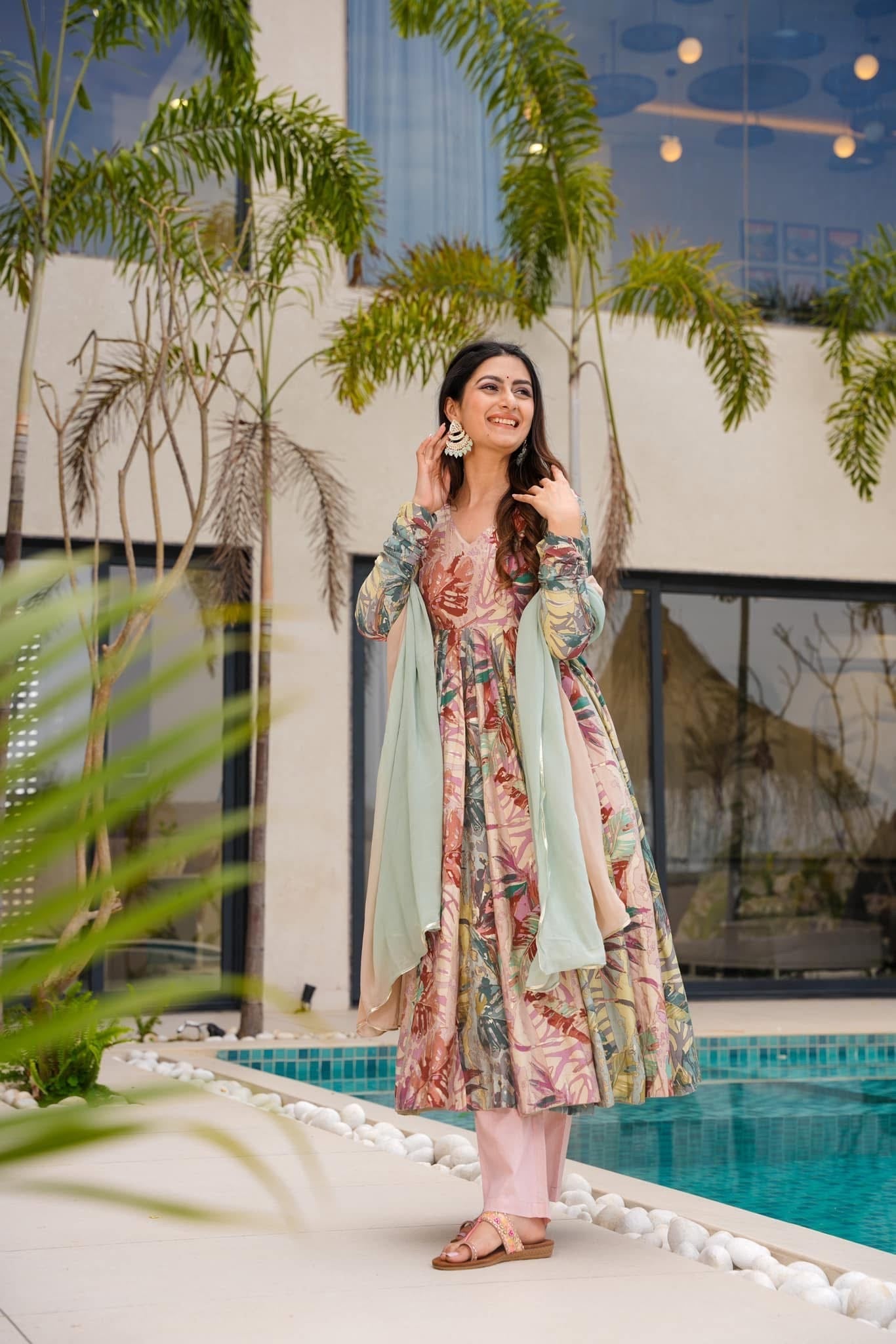 Tranquill Fern Muslin Suit Set