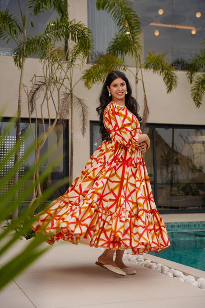 Rustic Maze Cotton Dress