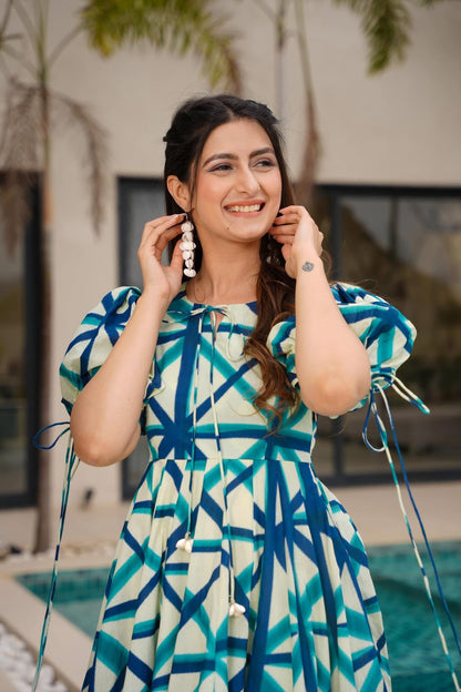 Starlit Maze Cotton Dress