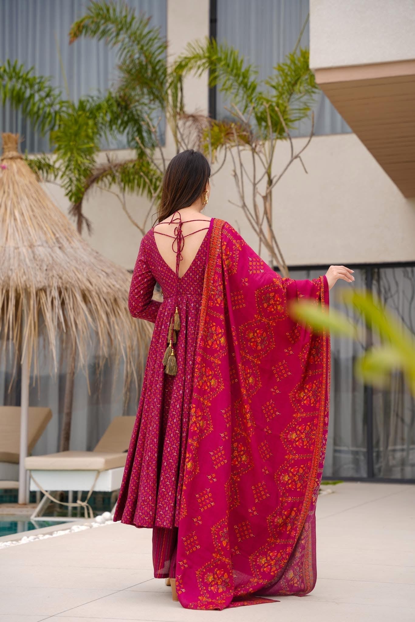 Aadhya Pink Muslin Suit Set