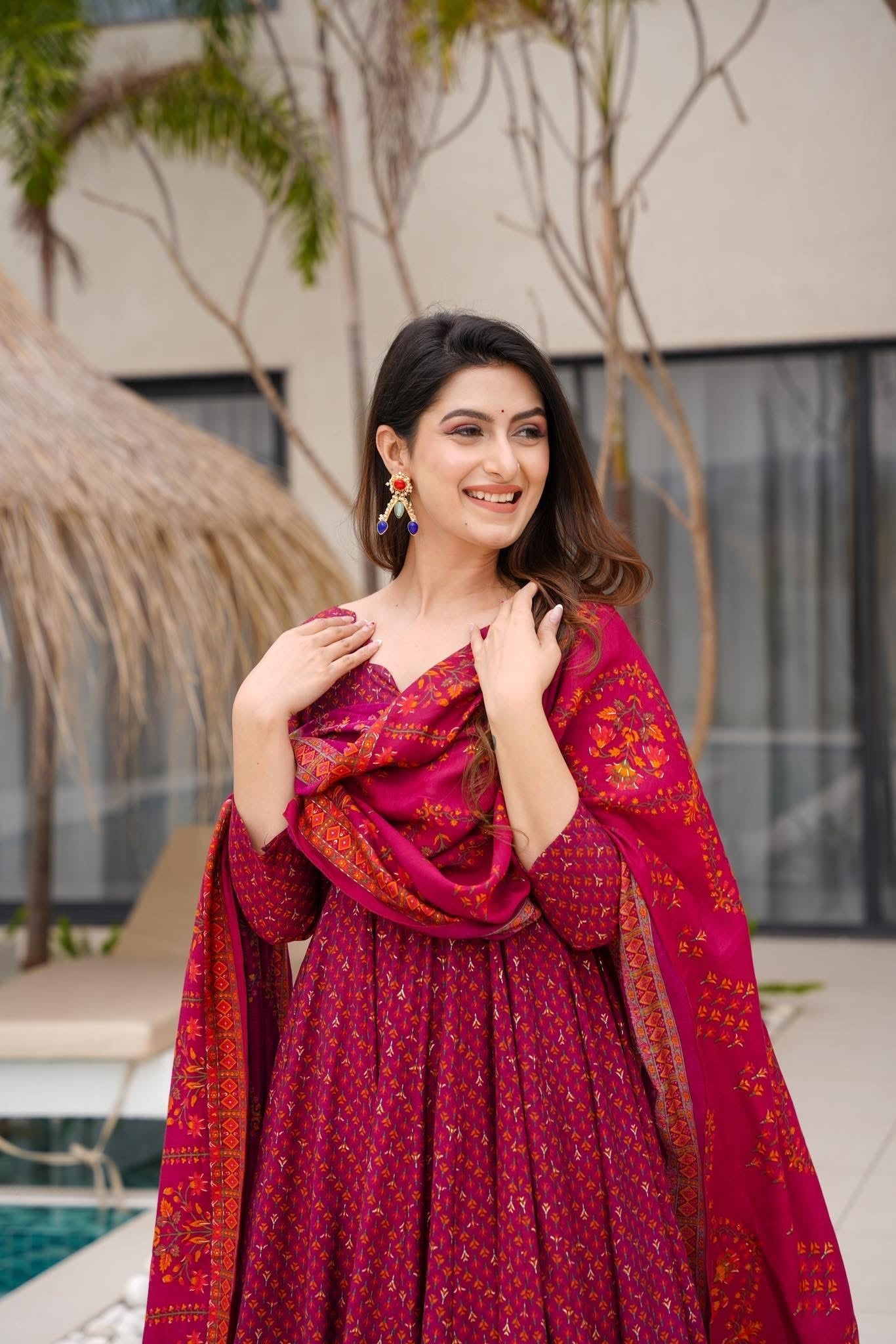 Aadhya Pink Muslin Suit Set