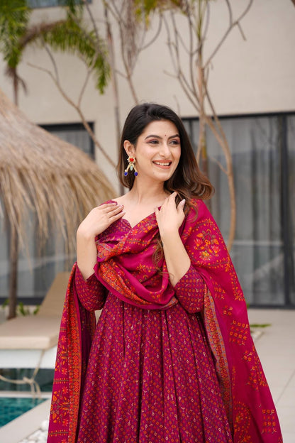 Aadhya Pink Muslin Suit Set