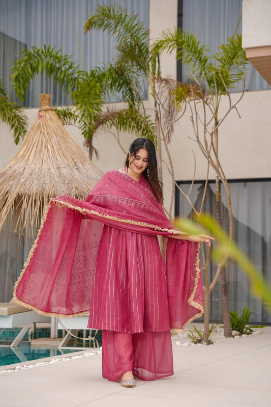 Wine Sparkle Suit Set