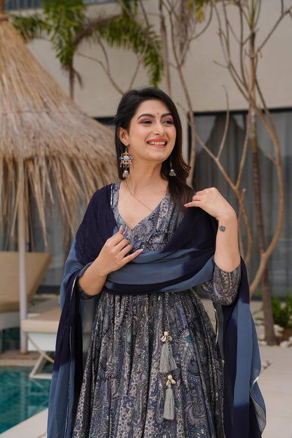 Mystic Waves Muslin Suit Set