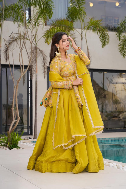 Yasmin Mustard Skirt Set