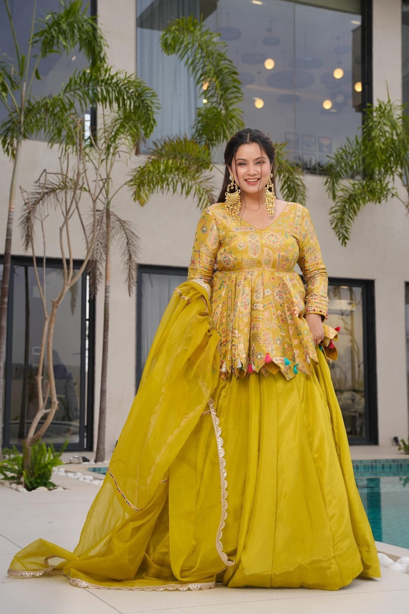 Yasmin Mustard Skirt Set