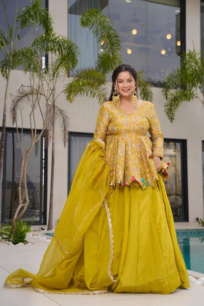 Yasmin Mustard Skirt Set