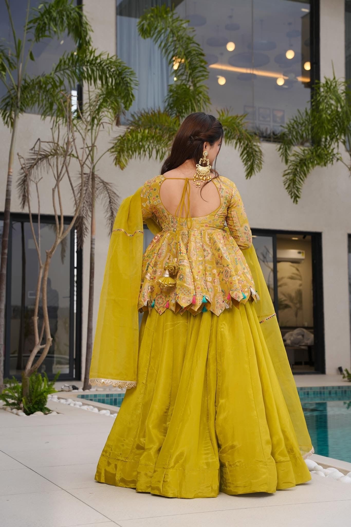 Yasmin Mustard Skirt Set