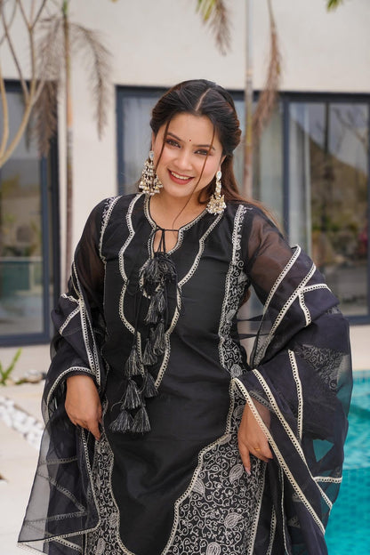 Regal Shadow Black Kurta Set