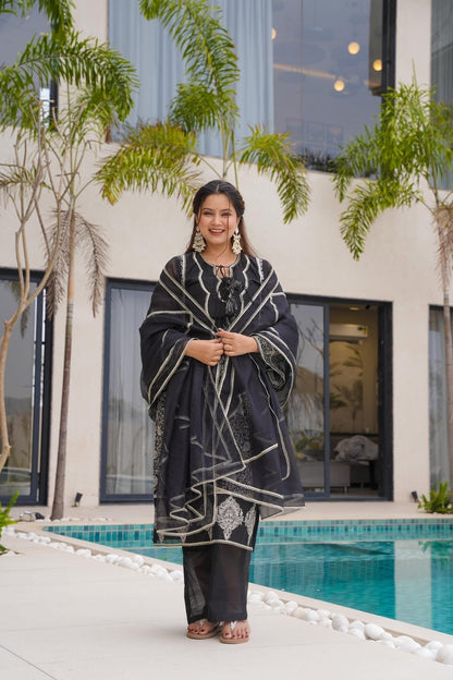 Regal Shadow Black Kurta Set