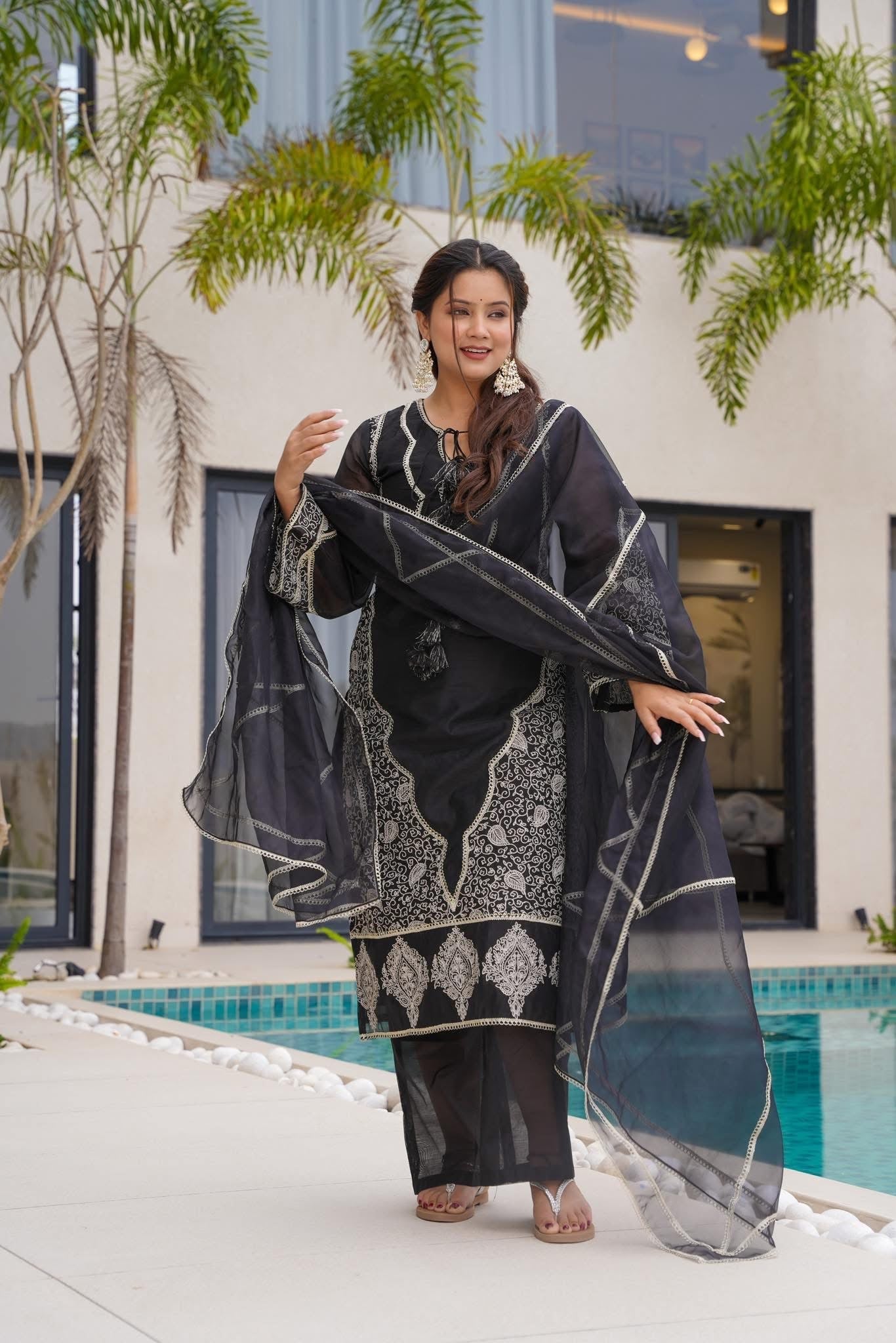 Regal Shadow Black Kurta Set
