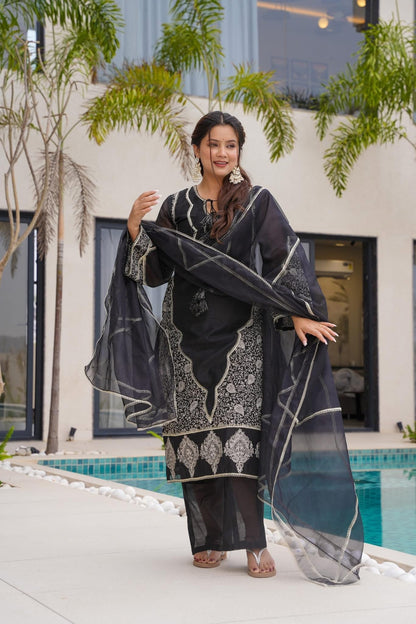 Regal Shadow Black Kurta Set