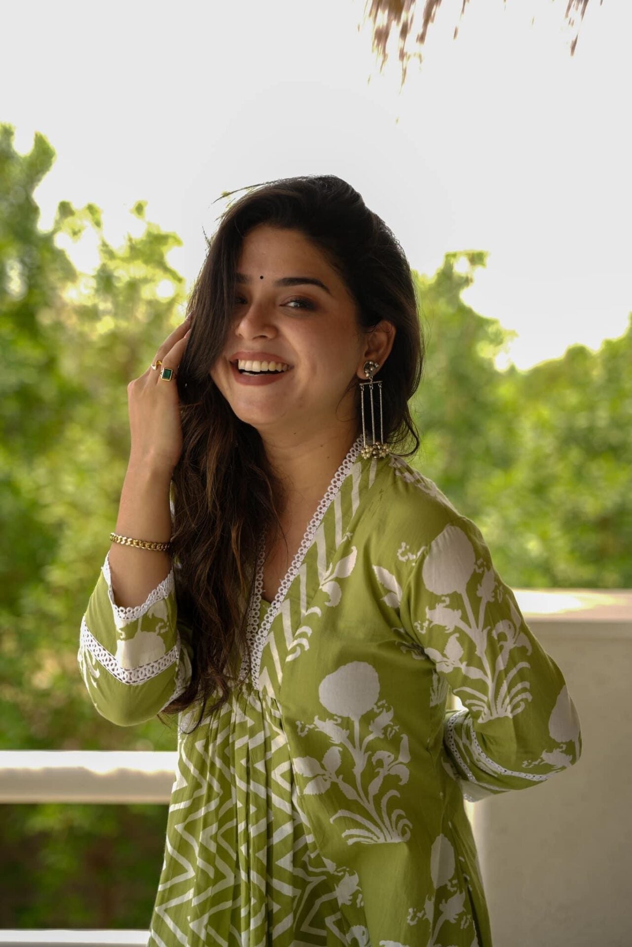 Megha green cotton set