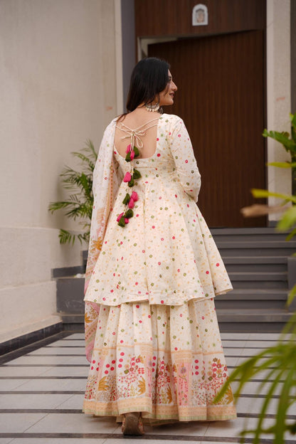 Advika Ivory Cotton Suit Set