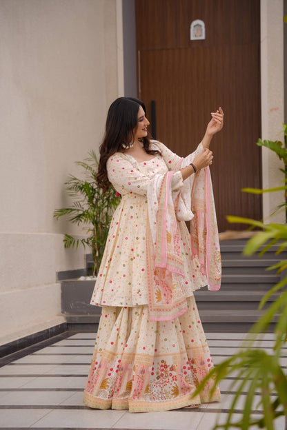 Advika Ivory Cotton Suit Set