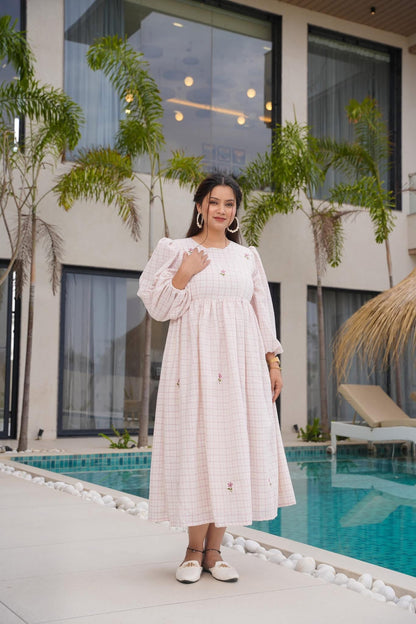 Dewdrop Chram Cotton Dress