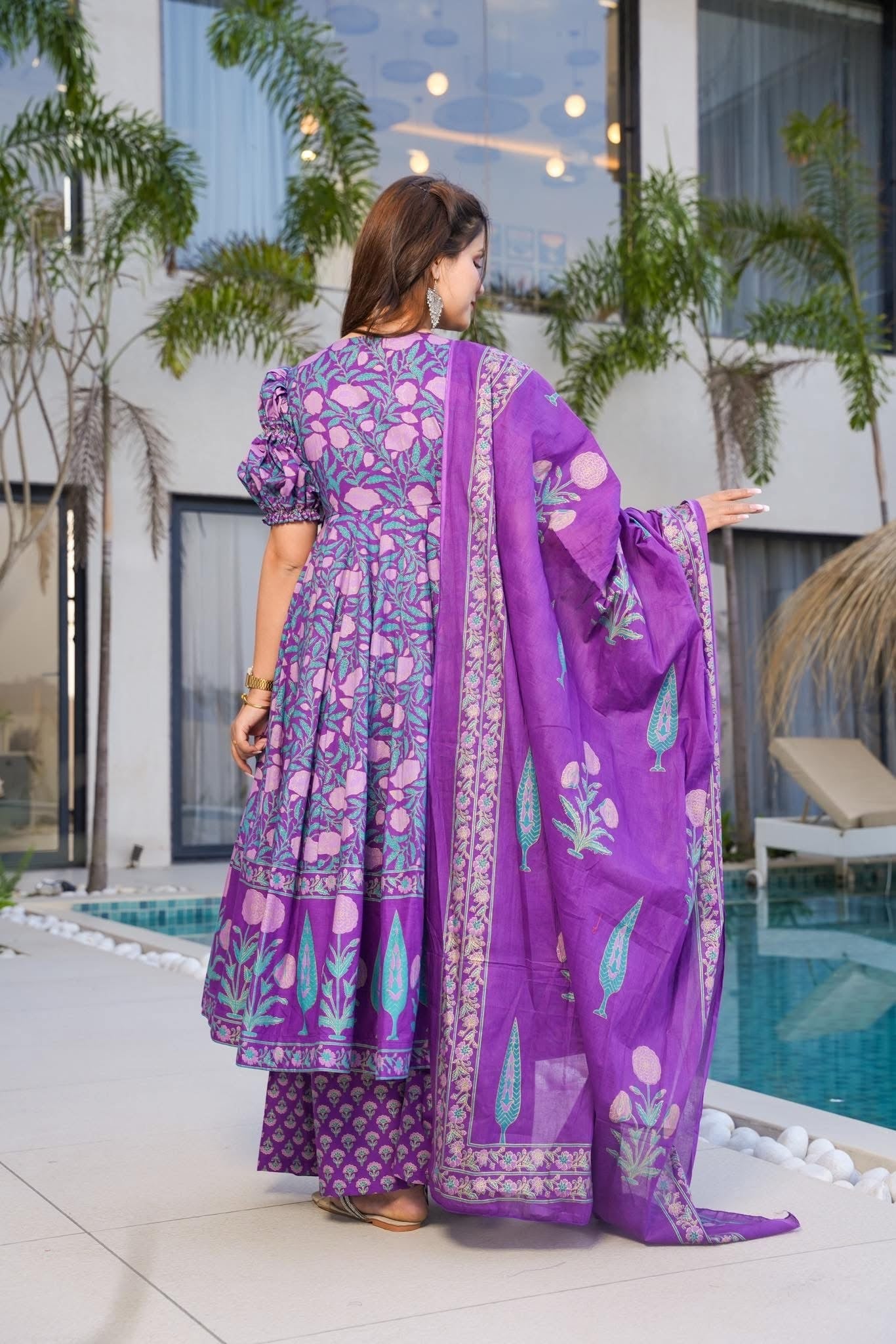 Orchid Harmony Cotton Suit Set