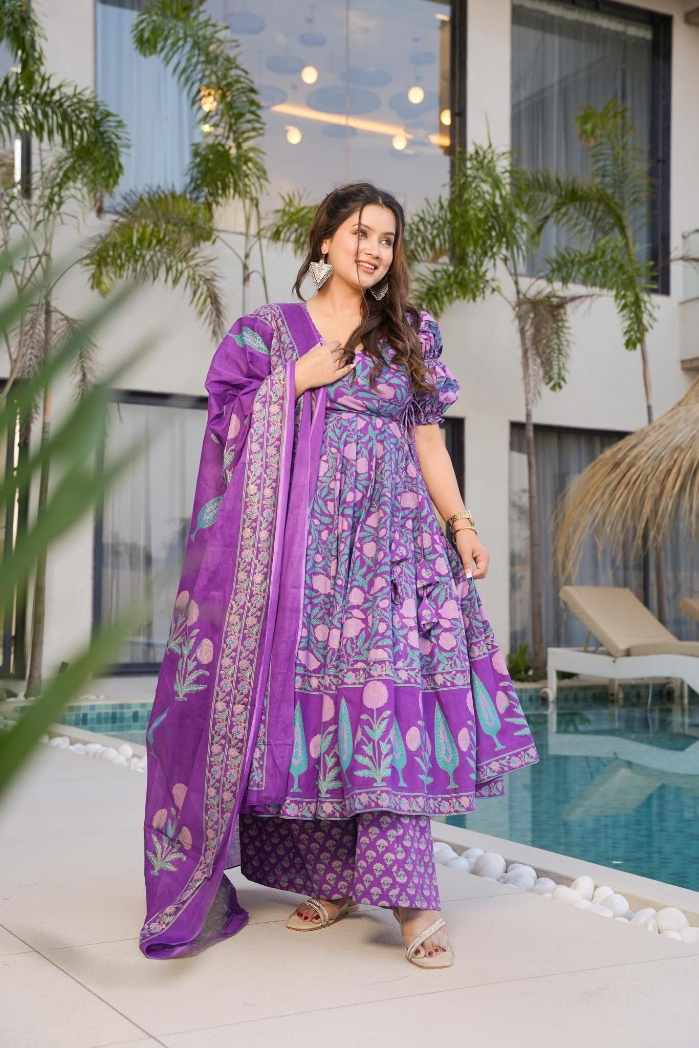 Orchid Harmony Cotton Suit Set